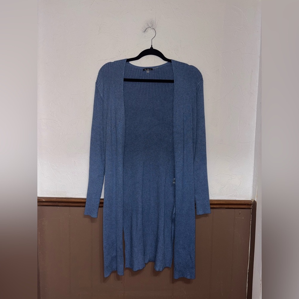 Vila Milano — Blue Cardigan with Slits